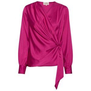 KARMAMIA Ines Wrap Blouse – Rose Violet | NWT | Size S
